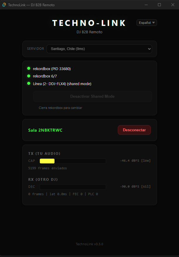 Sesión B2B activa en PairBeat